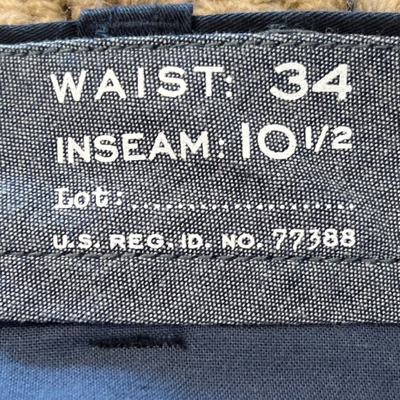 J.Crew Men's Black  Stretch Chino Shorts Sz 34 - Picture 6 of 10